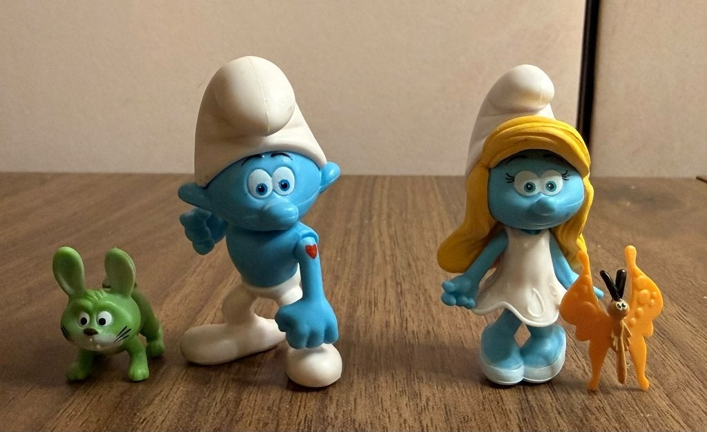 De Smurfen en het Verloren Dorp - Smurfin en Potige Smurf, Ophalen of Verzenden, Zo goed als nieuw, Verschillende Smurfen, Poppetje, Figuurtje of Knuffel