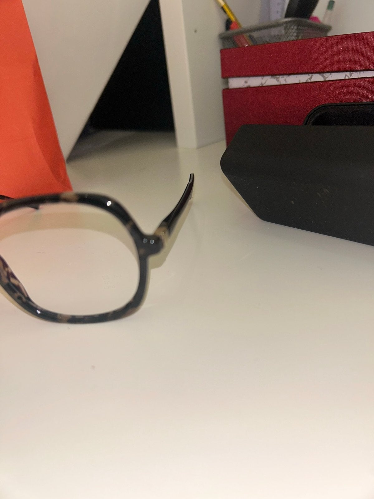 Stijlvolle MYKITA bril met hoesje - Zo goed als nieuw, Overige merken, Zwart, Ophalen of Verzenden, Zo goed als nieuw