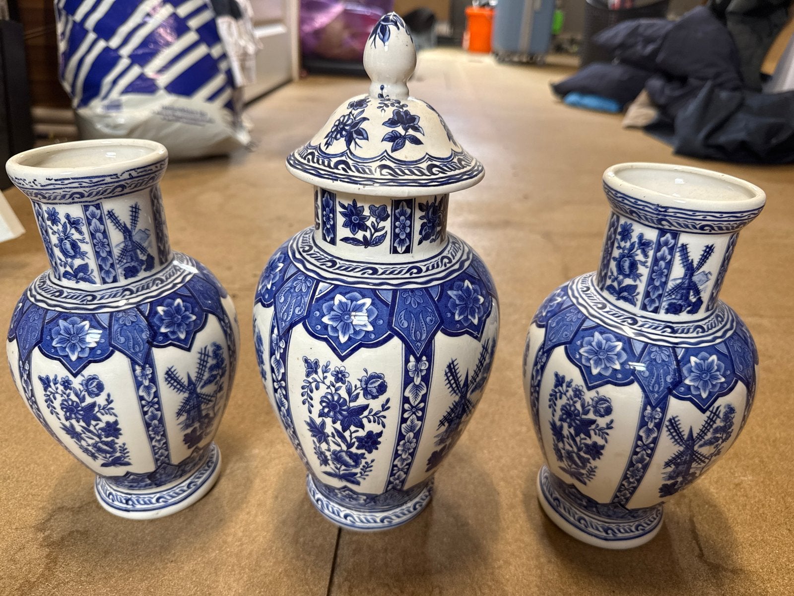 Delfts Blauw vazen set - 3 stuks, Ophalen of Verzenden