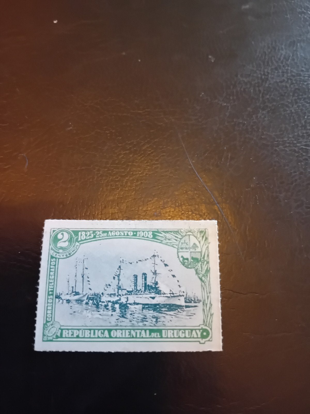 Uruguay postzegel 1908 - 2 Centesimos, Ophalen of Verzenden, Gestempeld