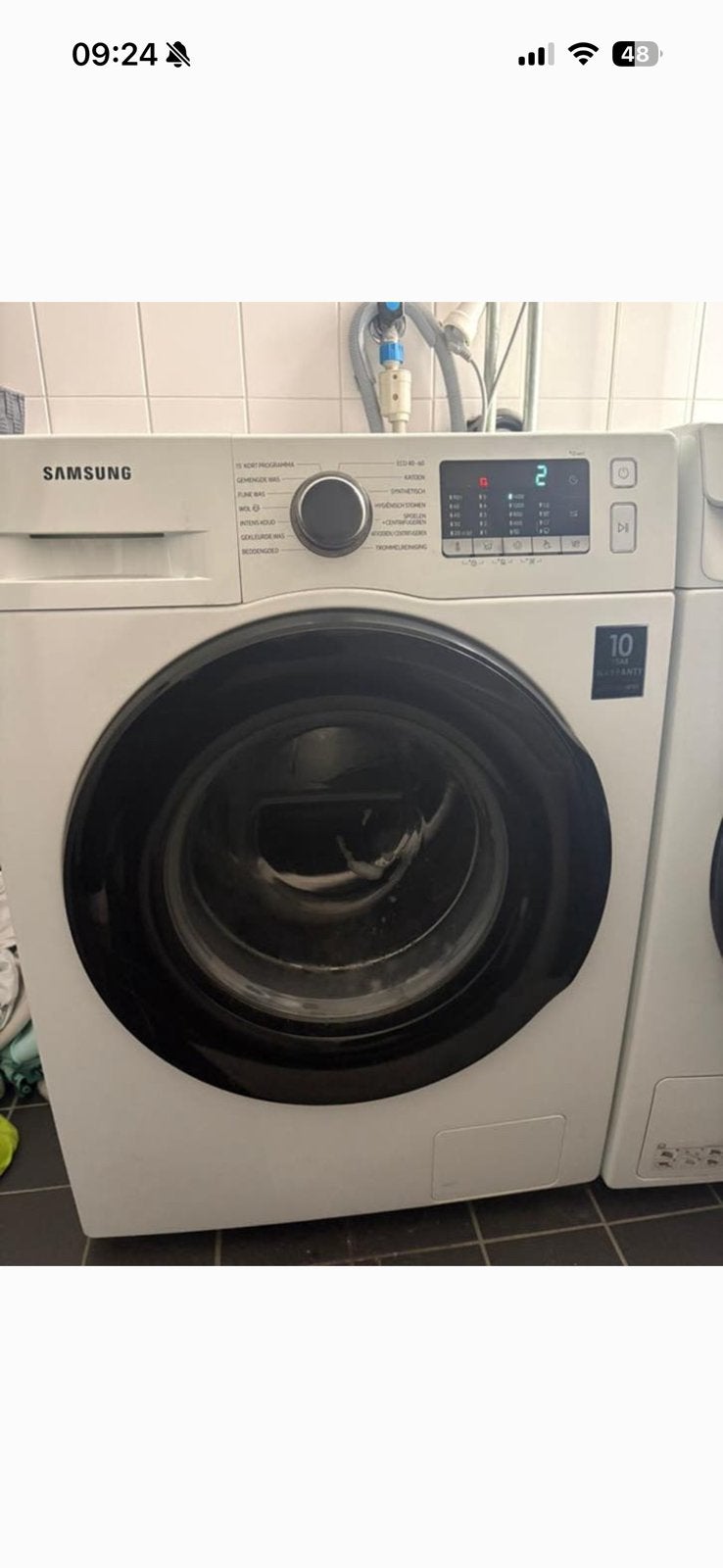 Samsung wasmachine. 10kg. 4 jaar, Witgoed en Apparatuur, Wasmachines, Ophalen of Verzenden, Zo goed als nieuw, 85 tot 90 cm, 1200 tot 1600 toeren