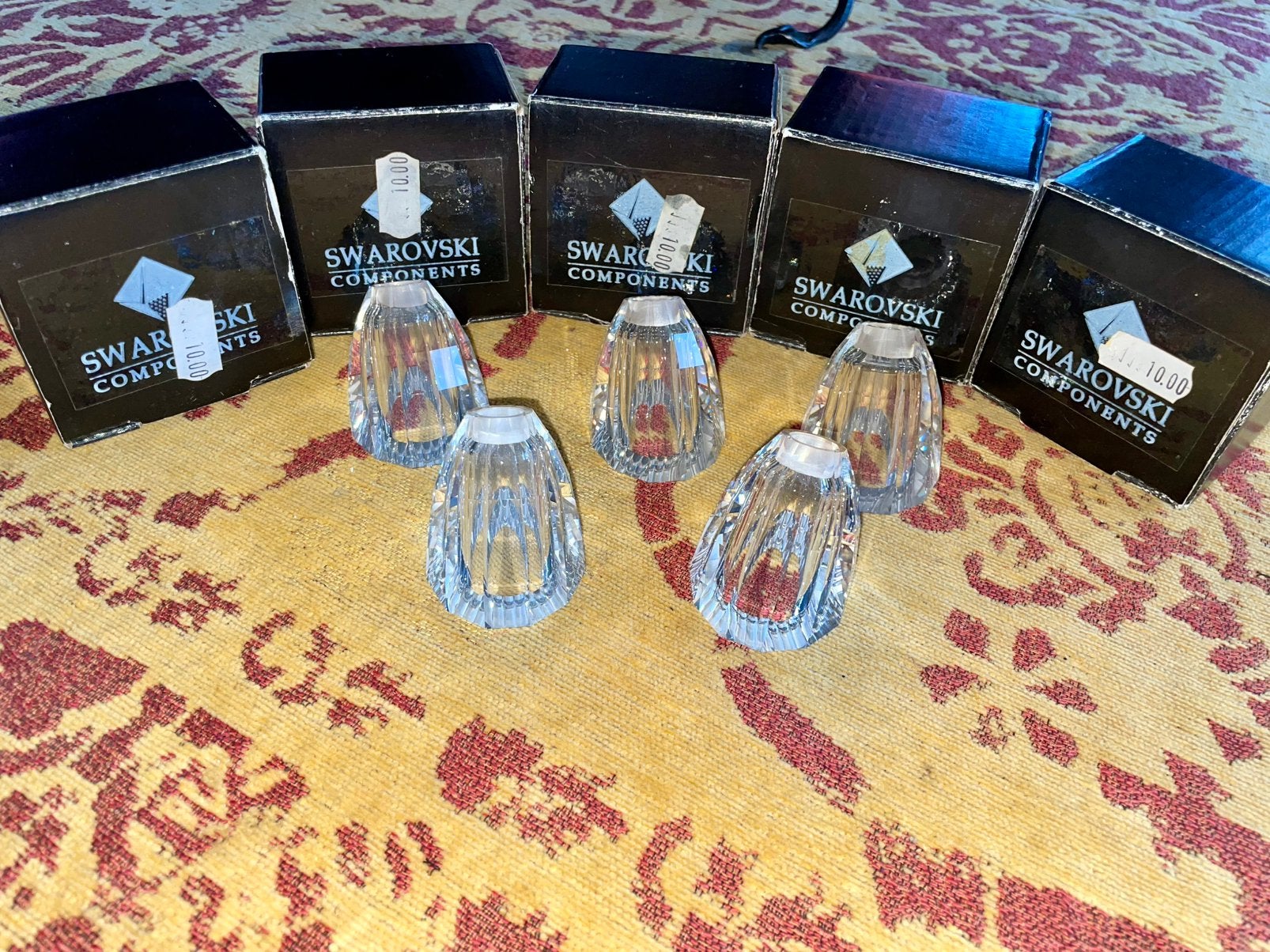 5 swarovski kristallen lamp componenten. Vintage, Ophalen of Verzenden, Nieuw, Overige typen