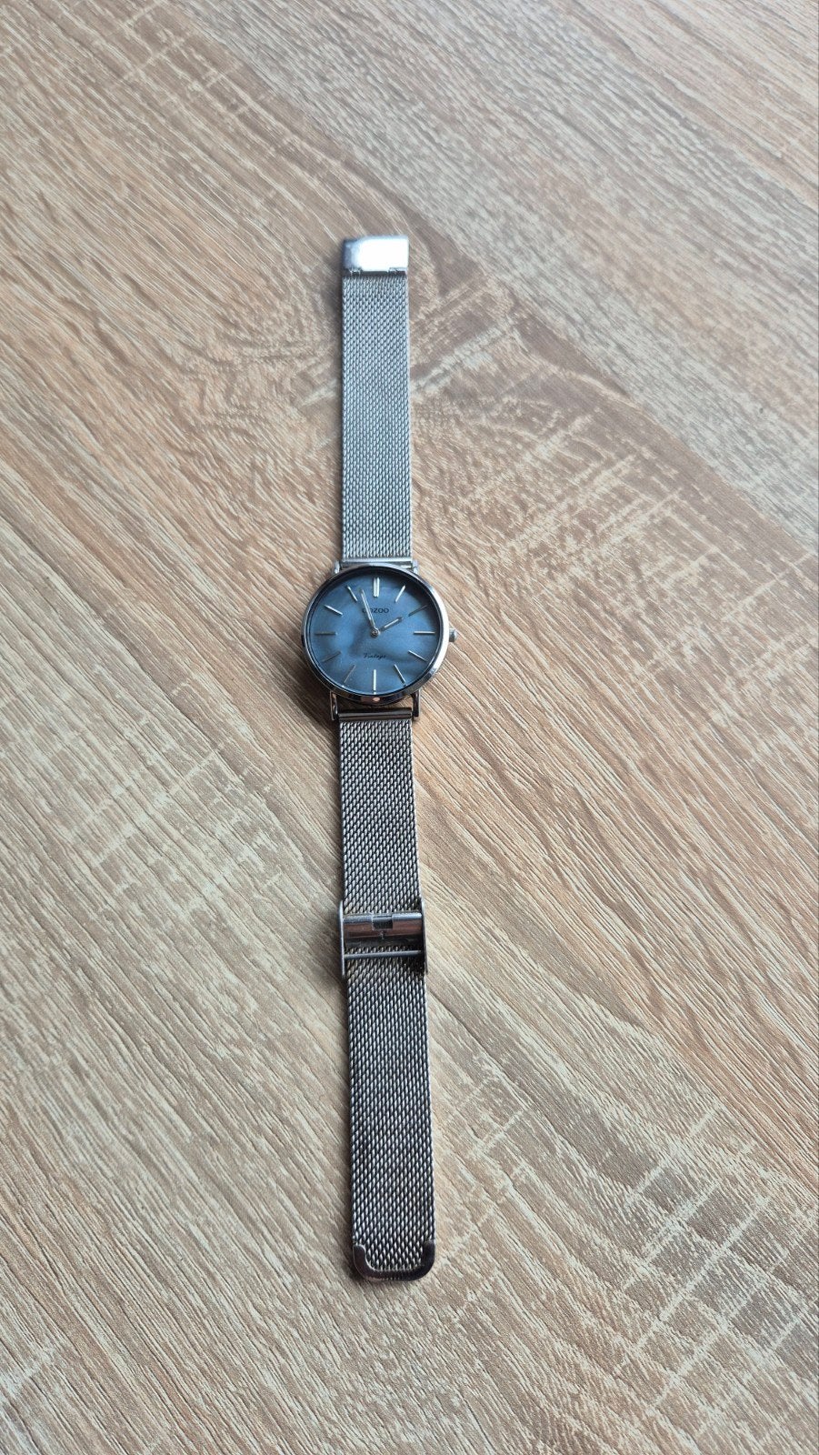 Oozoo horloge blauw, Ophalen, Zo goed als nieuw, Staal, Overige merken
