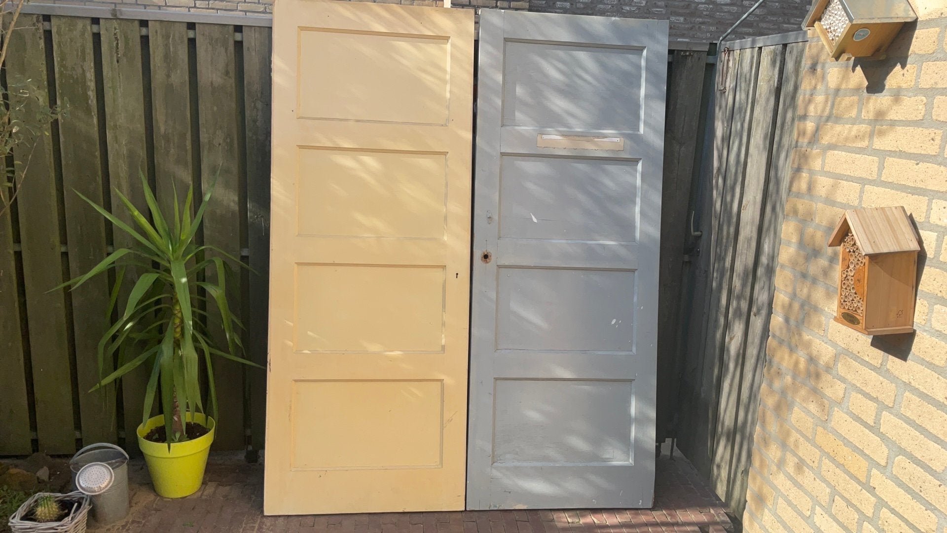 2x 4 vaks paneeldeuren, Ophalen, Gebruikt, Minder dan 80 cm, Binnendeur