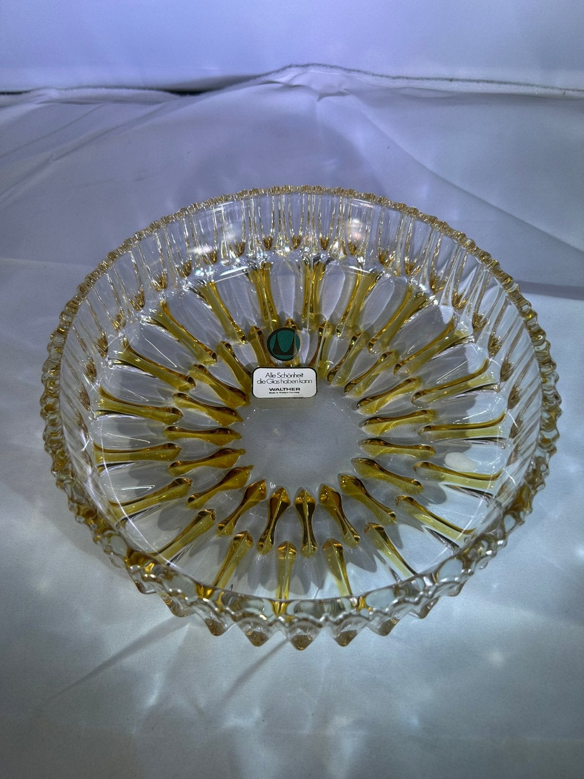 Vintage Walther kristal glazen schaal, Ophalen