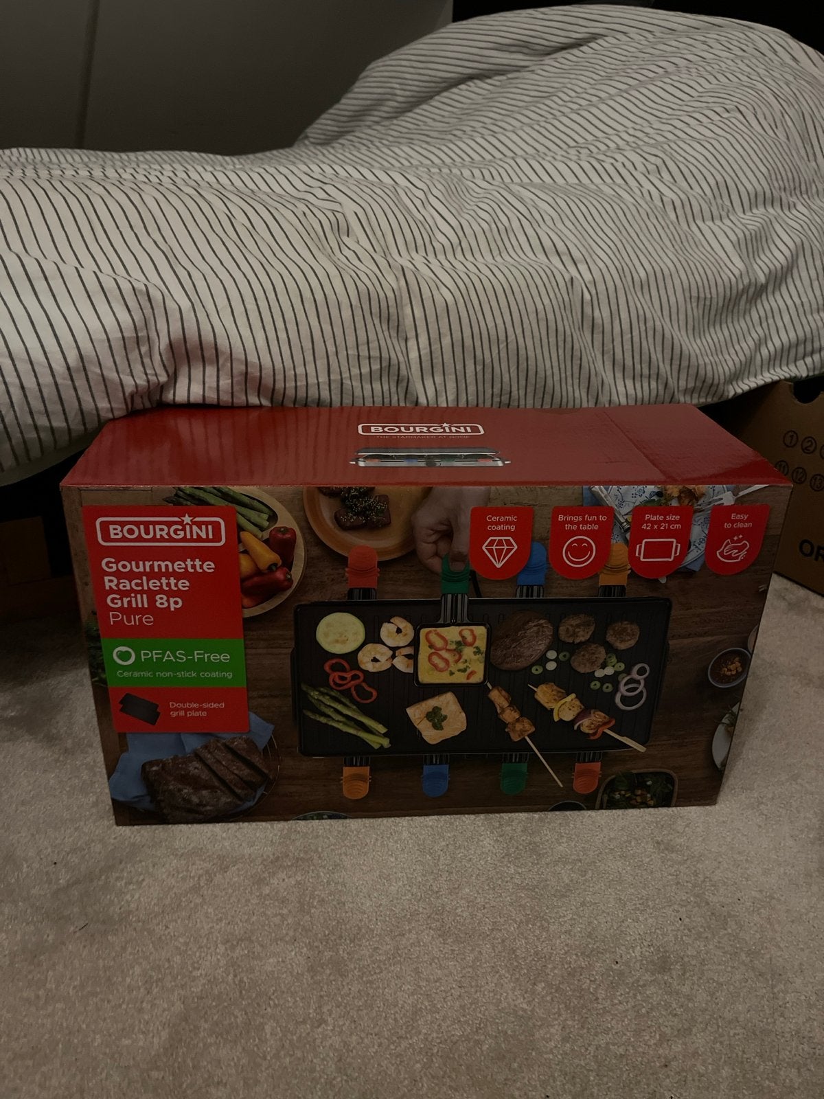 Bourgini Gourmette Raclette Grill 8p Pure - Nieuw in doos, Ophalen of Verzenden, Nieuw, 8 personen of meer