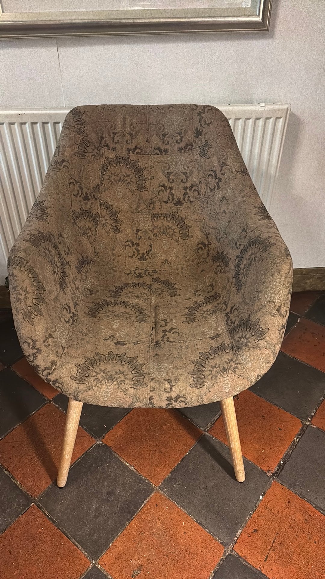 fauteuil stoel Nordal jacquard licht, Ophalen, Zo goed als nieuw, Overige kleuren, Eén
