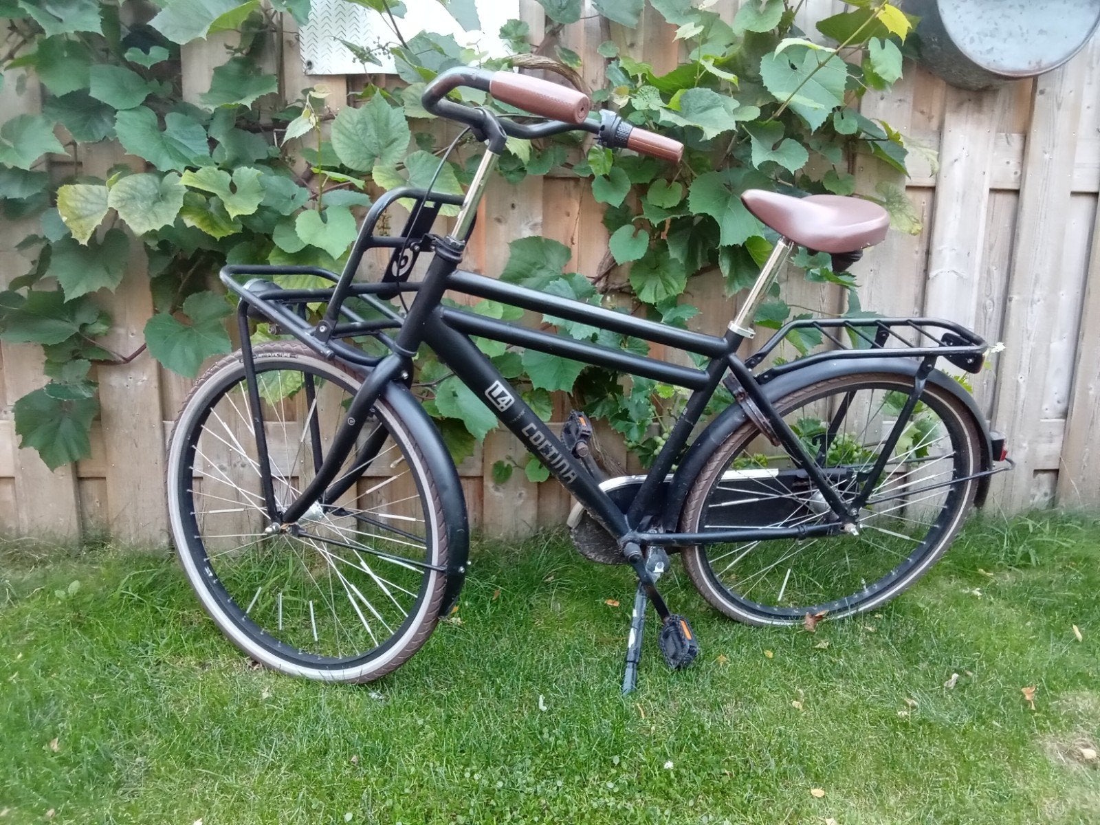 Zwarte Cortina U4 Transportfiets 26 inch, Fietsen en Brommers, Terugtraprem, Gebruikt, Versnellingen, Cortina U4