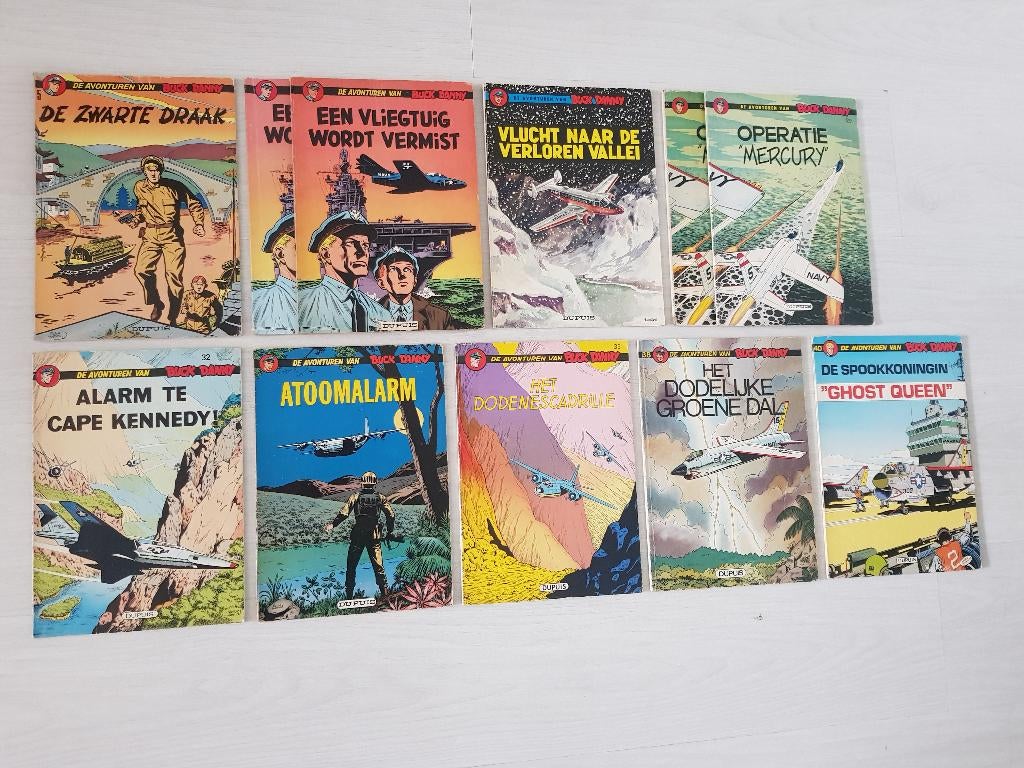10 x Buck Danny, Meerdere stripboeken, Ophalen of Verzenden, Gelezen, Troisfontaines, Charlier