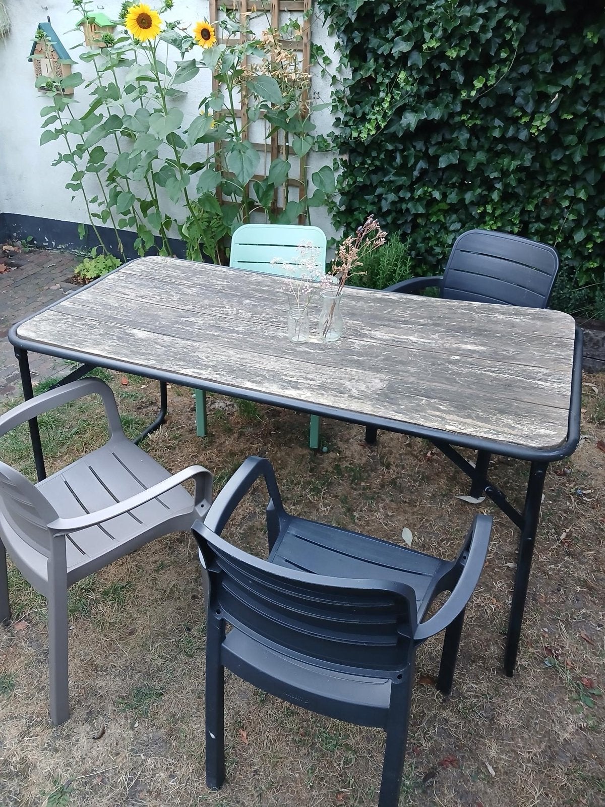 Tuin-/balkontafel 160x80 cm, inklapbaar, Ophalen, Gebruikt, Rechthoekig, Hout