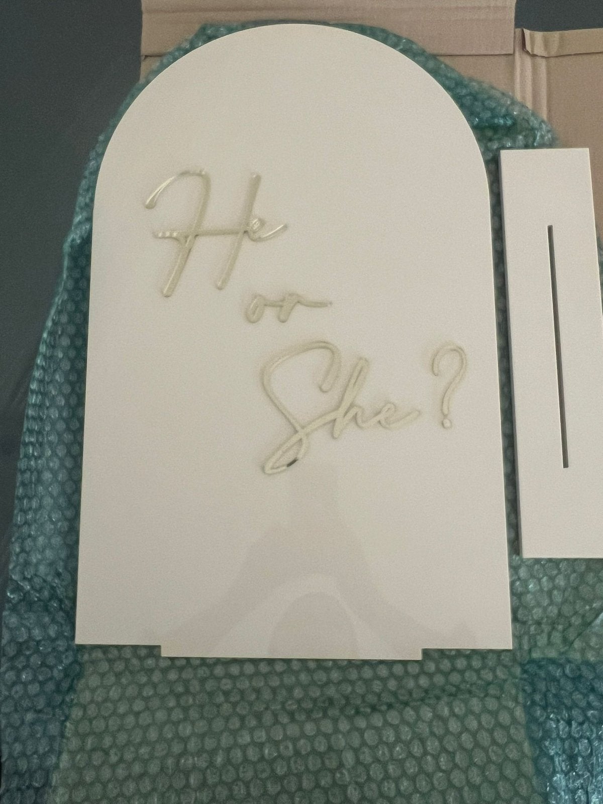 Decor baby - shower  het is van glas  hij of zij is, Ophalen, 2000 tot heden