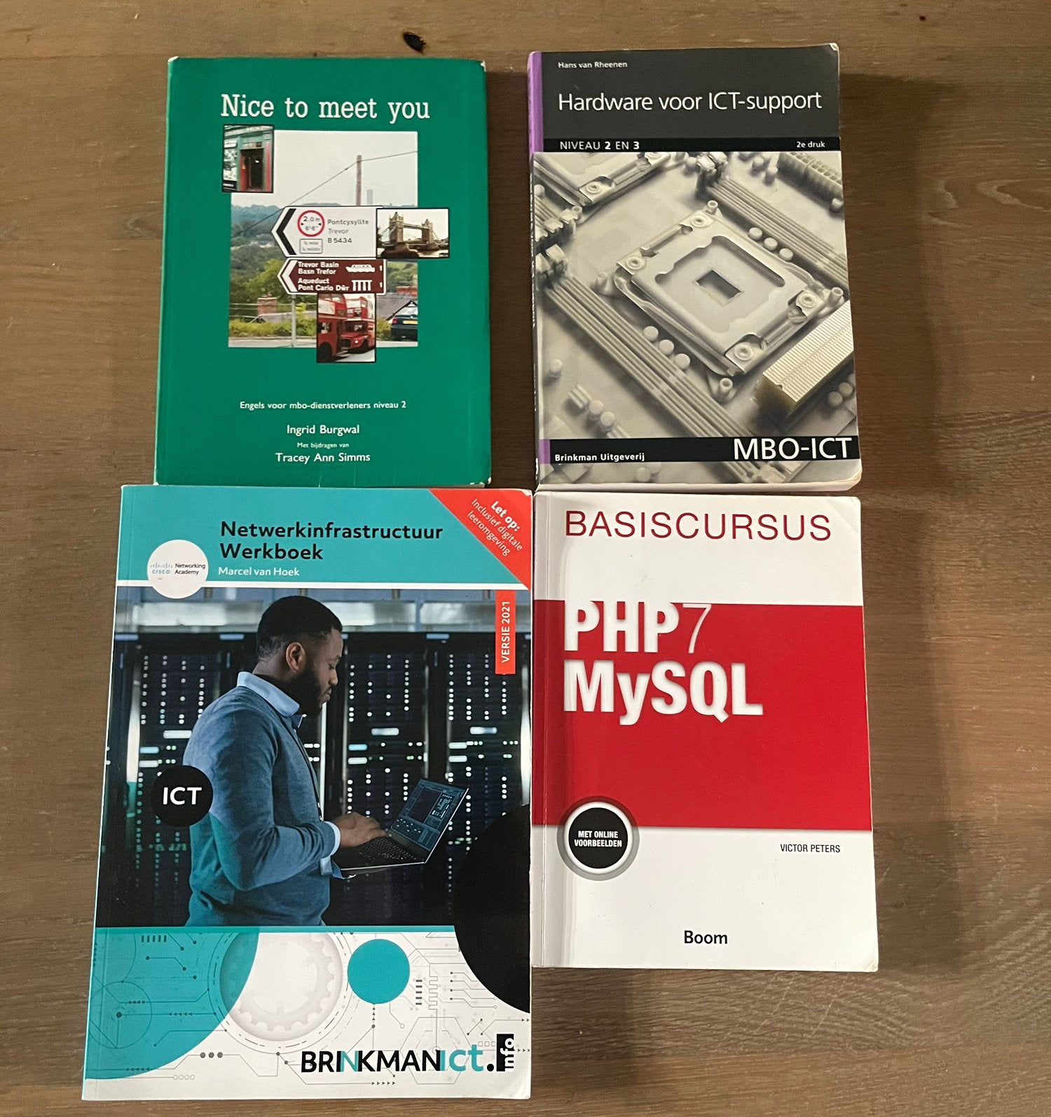 Schoolboeken ict support netwerkstructuur en hardware, Boeken, Ophalen of Verzenden, Zo goed als nieuw