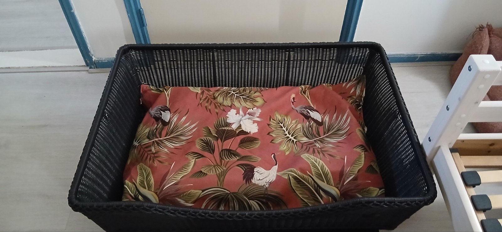 Hondenmand  rotan look 100 x 70 cm Inclusief kussen, Ophalen, Zo goed als nieuw, Overige