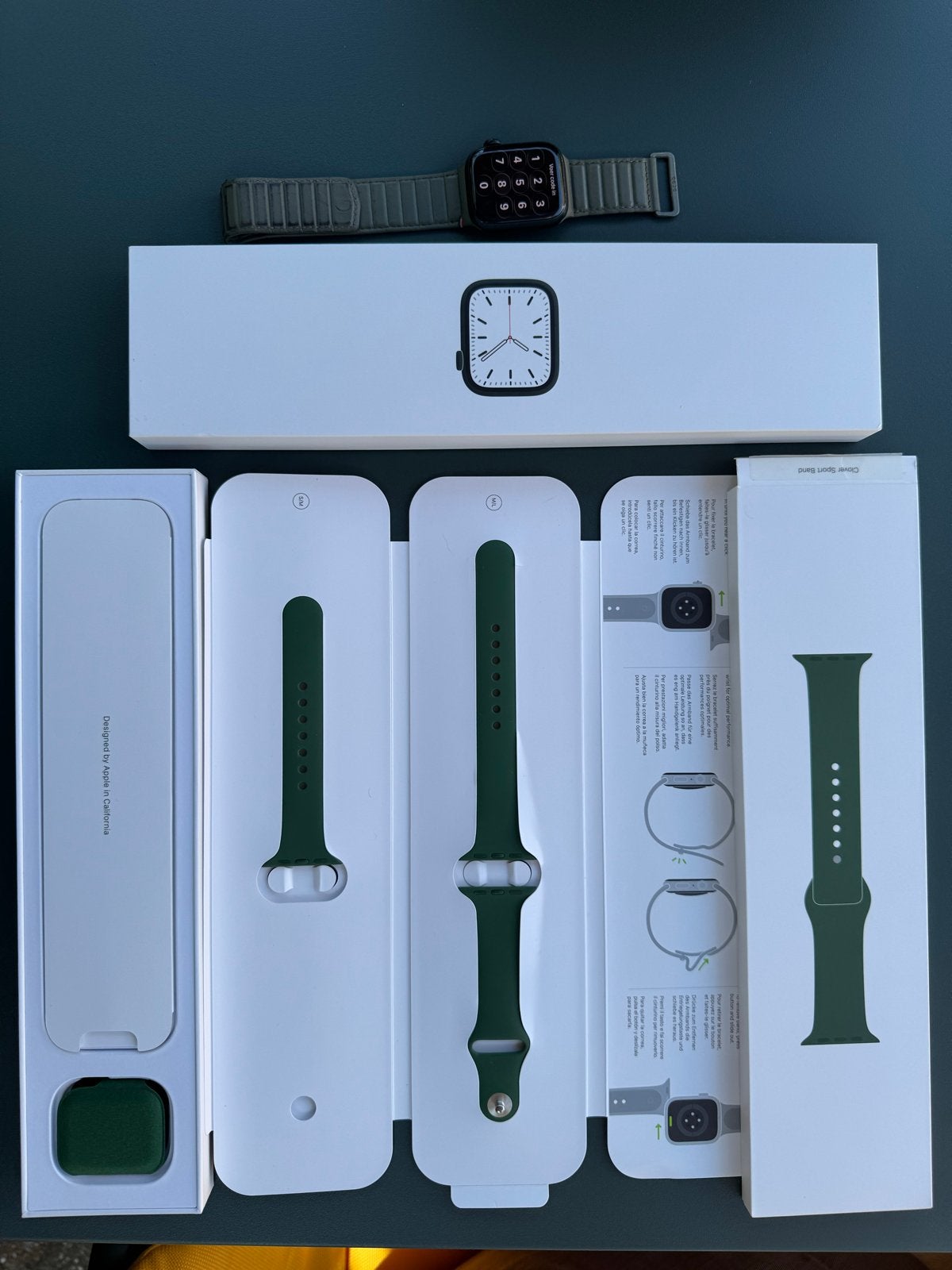 Apple Watch Series 7 - 41mm - Groen (Batterij 75%), Gebruikt, Hartslag, IOS, Ophalen of Verzenden