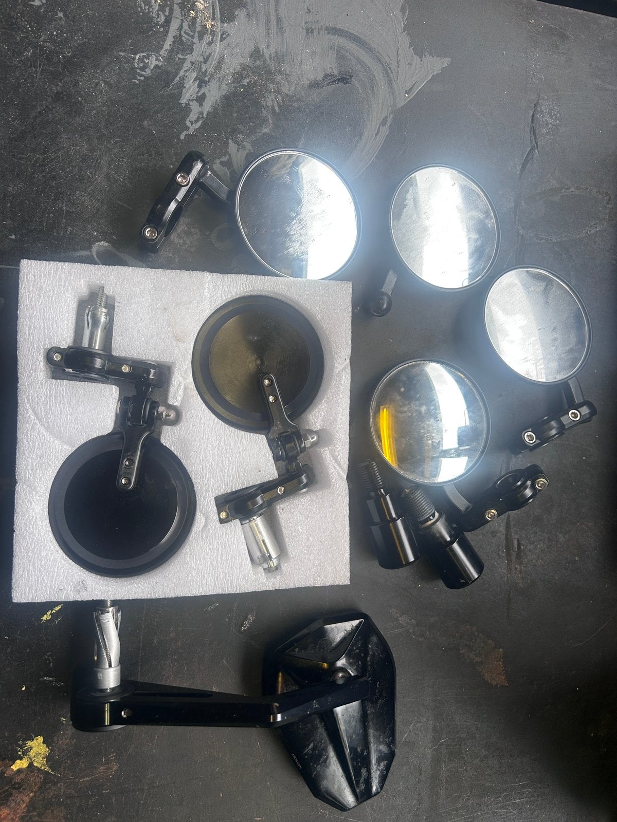 Diverse bar end mirrors spiegels, Motoren, Ophalen of Verzenden, Zo goed als nieuw