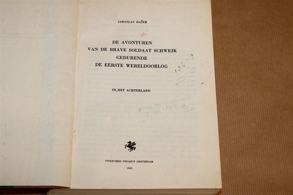 De Brave Soldaat Schwejk 1 — Hasek, Pegasus 1955 1e druk, Ophalen of Verzenden, Gelezen