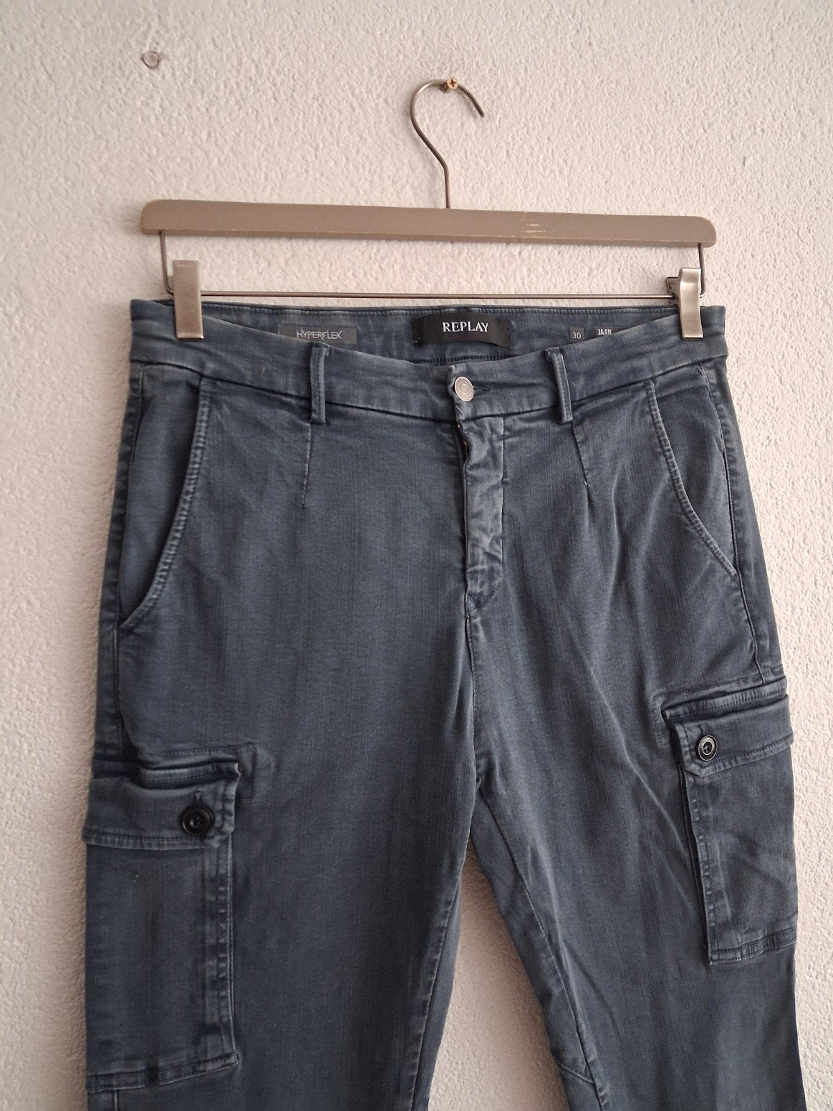 Replay Hyperflex Cargo Jeans W30 L32, Overige kleuren, W32 (confectie 46) of kleiner, Ophalen of Verzenden, Zo goed als nieuw
