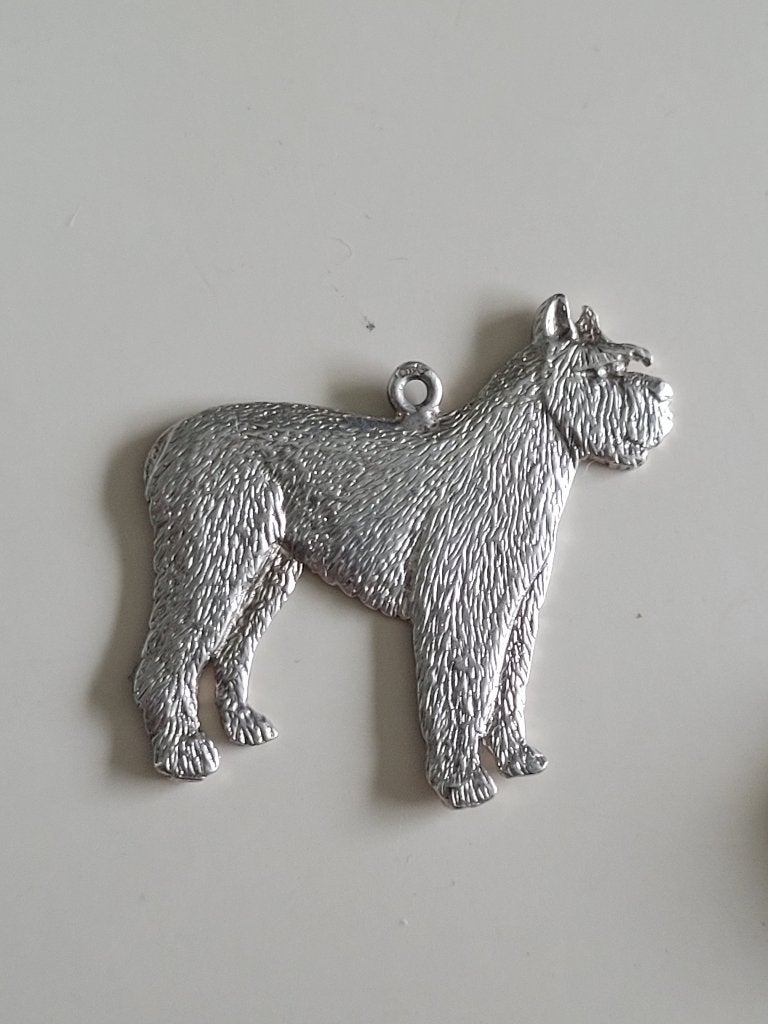 Silver pedant Bouvier dog 835, Ophalen of Verzenden, Zilver, Zilver