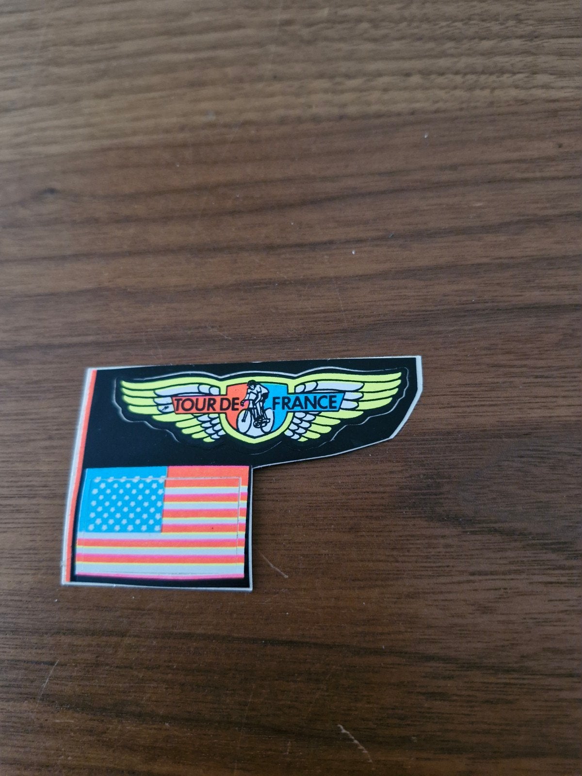 199 Tour de France Sticker met Amerikaanse Vlag, Ophalen of Verzenden, Zo goed als nieuw, Sport