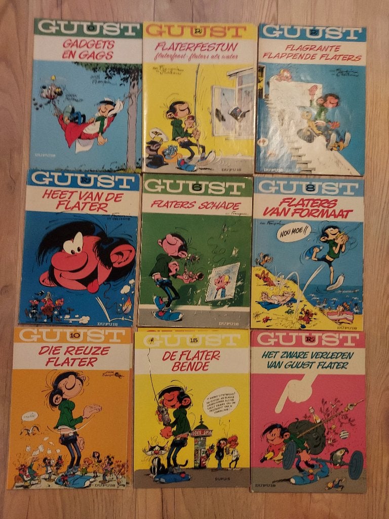 Guust Flater, Meerdere stripboeken, Ophalen, Gelezen