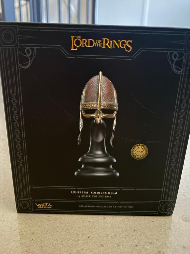 Lord of the Rings Rohirrim Soldiers Helm gesigneerd., Ophalen of Verzenden, Zo goed als nieuw, Beeldje of Buste