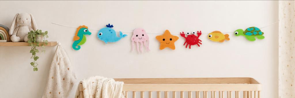Leuke slinger met zeedieren voor kinderkamer, Ophalen of Verzenden, Nieuw, Wanddecoratie