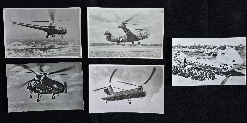 5 ansichtkaarten van Amerikaanse helikopters (A268), Ophalen of Verzenden, Gebruikt, Kaart, Foto of Prent