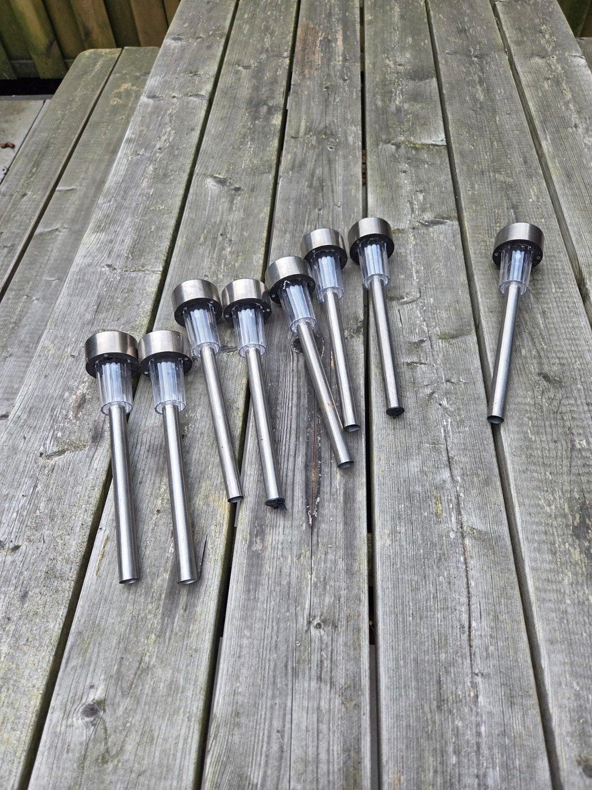 Solar lamp gekleurd licht 8 stuks, Ophalen of Verzenden, Zo goed als nieuw