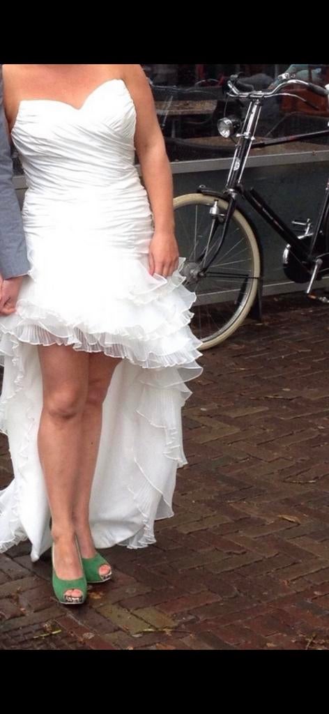 Linea raffeali trouwjurk a symmetrisch, Ophalen of Verzenden, Zo goed als nieuw, Wit, Trouwjurk