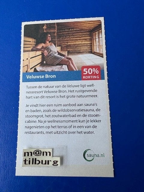 Veluwse Bron 50% korting tot 1-7-2027, Drie personen of meer, Kortingsbon, Spa of Sauna