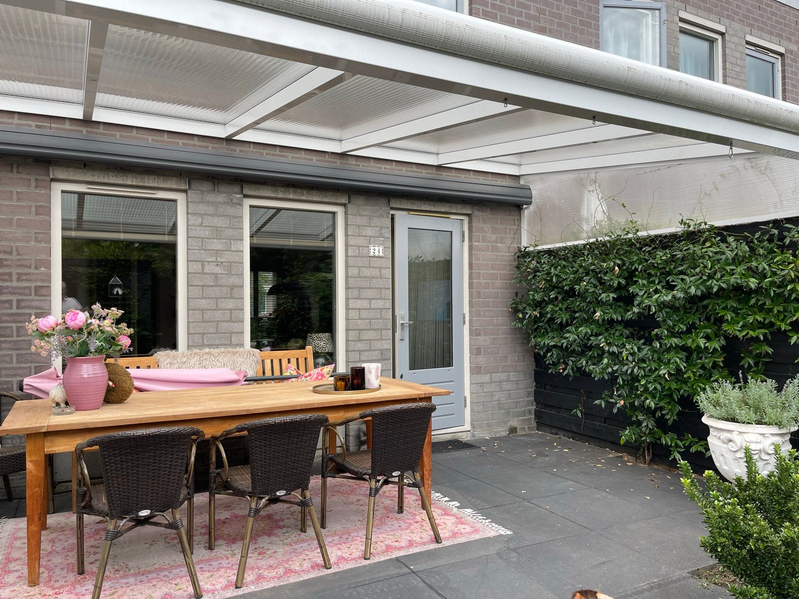 Prachtige aluminium overkapping met verlichting, Tuin en Terras, Overkappingen, Ophalen, Gebruikt, Veranda
