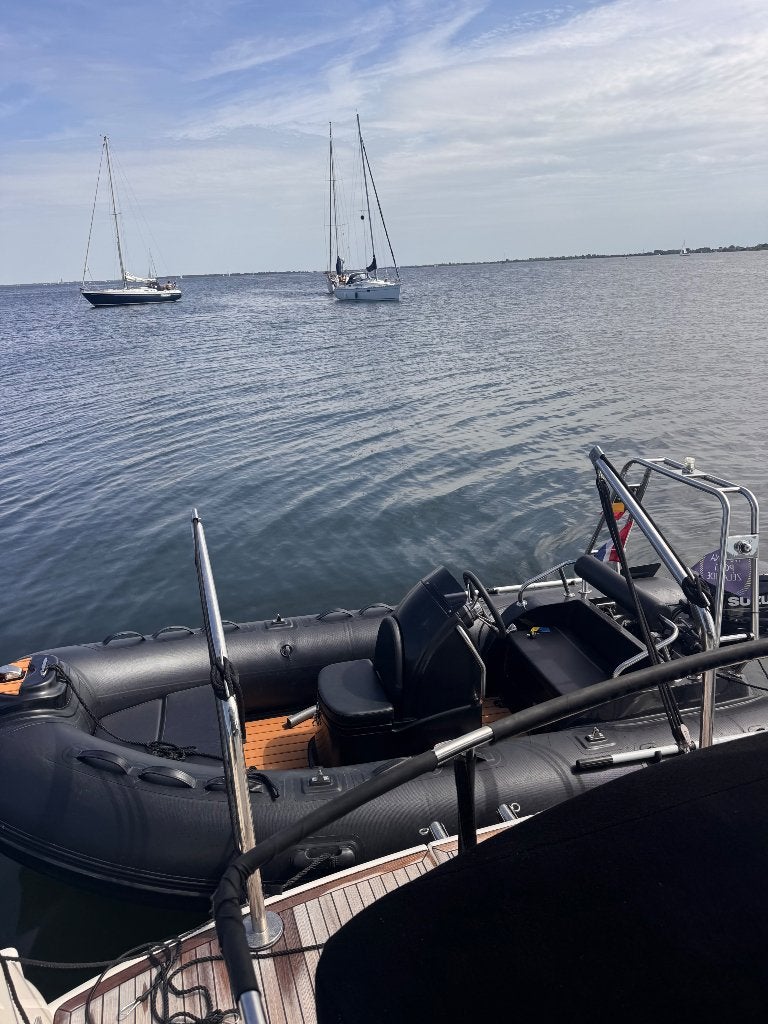 Rib 390 zwart nieuwstaat met trailer, Watersport en Boten, Rubberboten, 1 cm, Zo goed als nieuw, 2 m, 3 m
