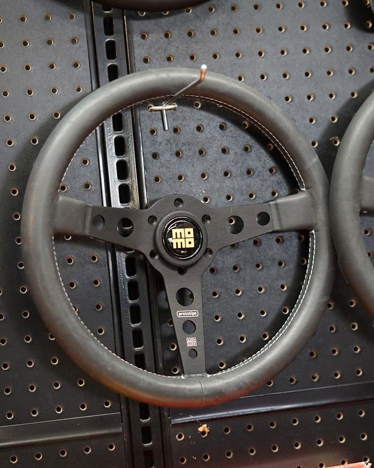 Momo Prototipo heritage stuur sportstuur 350mm zilver zwart, Ophalen of Verzenden
