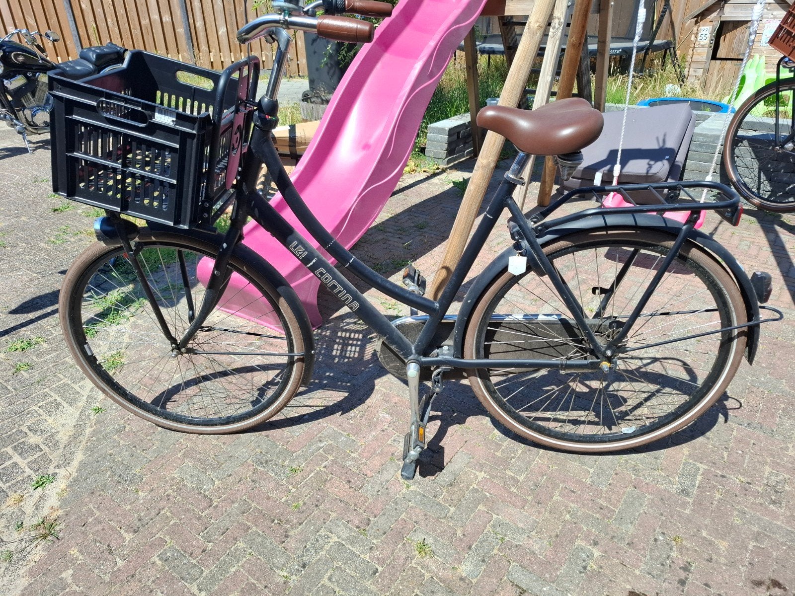 Cortina fiets 24 inch met krat, Ophalen, Gebruikt, 24 inch, Cortina