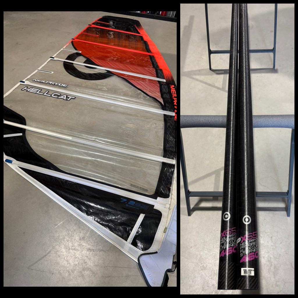 Neilpryde Hellcat 7.2 + Neilpryde SPX 460 SDM C65, Ophalen, -, Zeil, Gebruikt