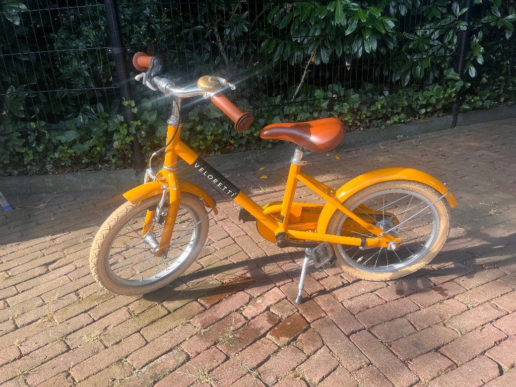 Gele veloretti maxi fiets, Ophalen, Terugtraprem, Veloretti, 16 tot 20 inch