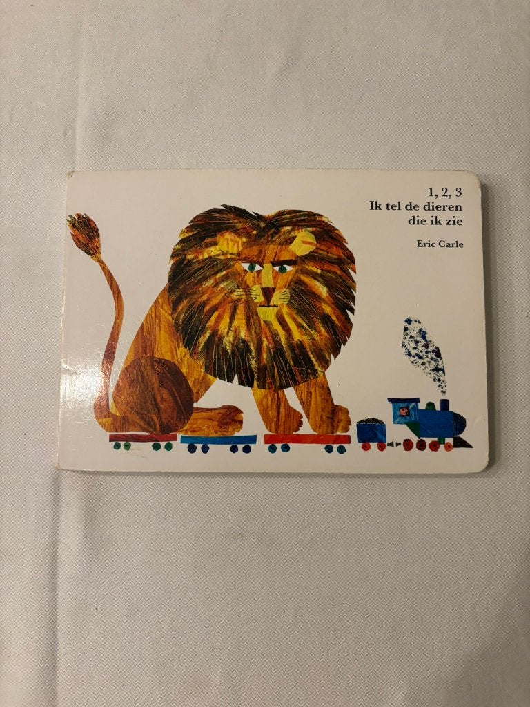 Eric carle 1, 2, 3 ik tel de dieren die ik zie karton boek!, Boeken, Ophalen of Verzenden, Zo goed als nieuw, Eric Carle, Uitklap-, Voel- of Ontdekboek