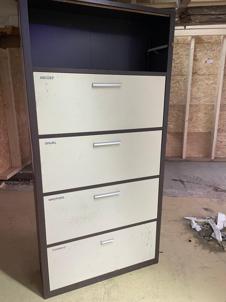 Archiefkast met  hangmappen, Ophalen, Gebruikt, 50 tot 100 cm, Metaal