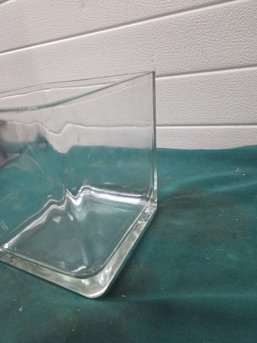 bloempot glas dik kubus, Ophalen of Verzenden, 'T Olde Gre-j, Info@toldegrej.nl, Endepoelstraat 20f Didam
