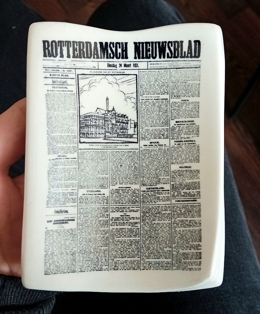 rotterdamsch nieuwsblad asbak, Antiek en Kunst, Verzenden
