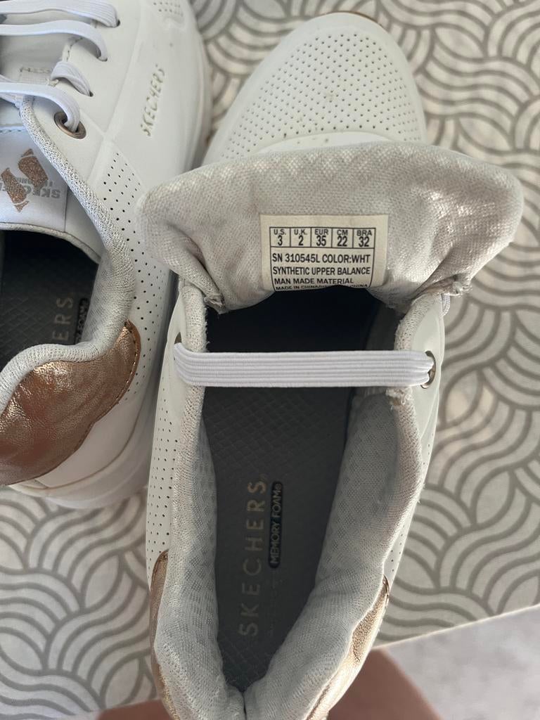 Sketchers witte comfortabele sneakers maat 35, Ophalen of Verzenden, Wit, Sneakers of Gympen