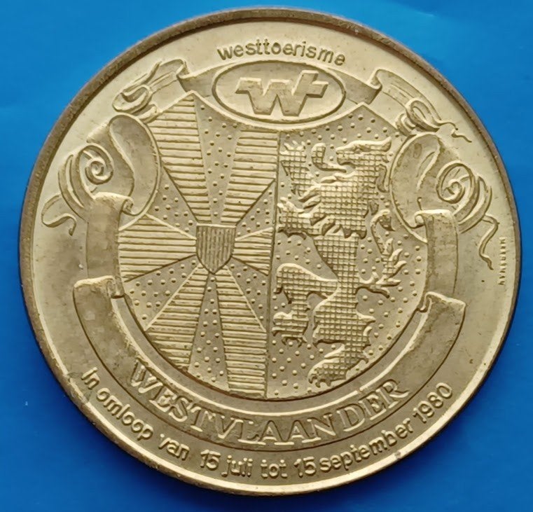 België Penning Westvlaanderen - 25 Westvlaander 1980, Verzenden, Overige materialen, Buitenland