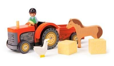 Houten Tractor Speelgoed Tender Leaf Toys, Dam bv, Info@dam.be, Nieuw, Ophalen of Verzenden