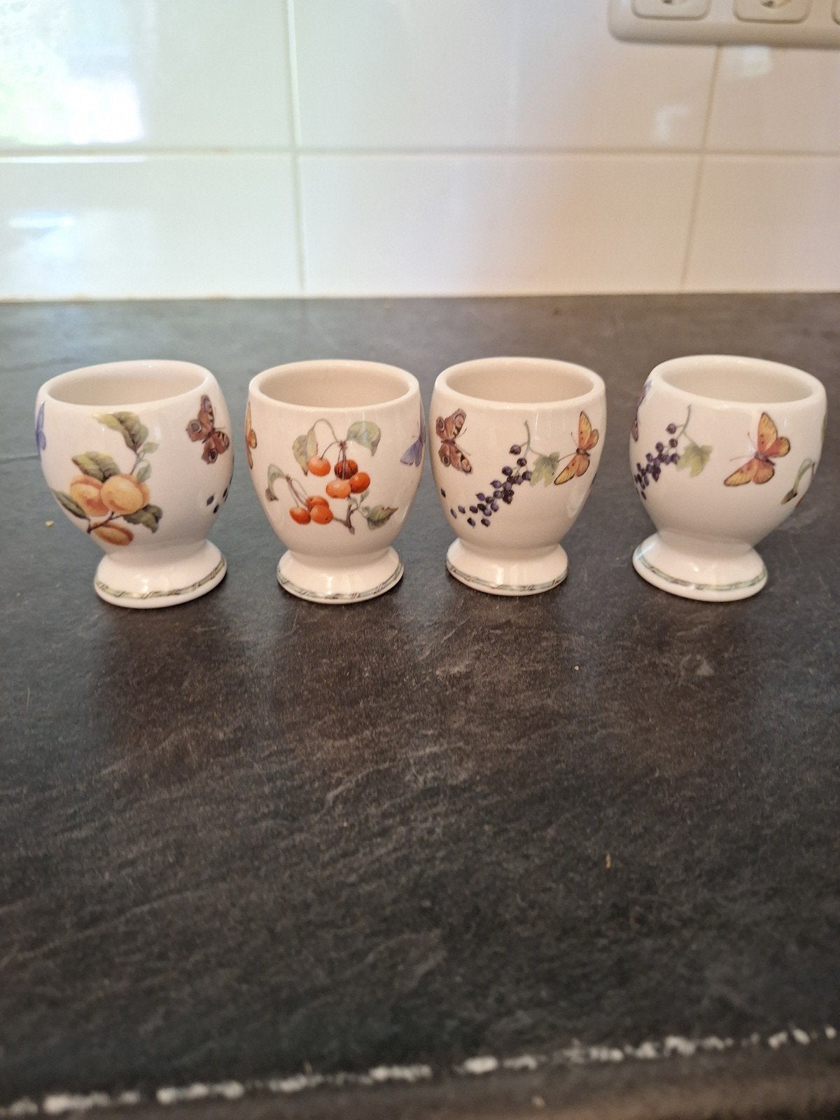 4 Janneke Brinkman Fruit Flowers eierdopjes, nieuw, Overige typen, Nieuw, Ophalen of Verzenden, Overige stijlen