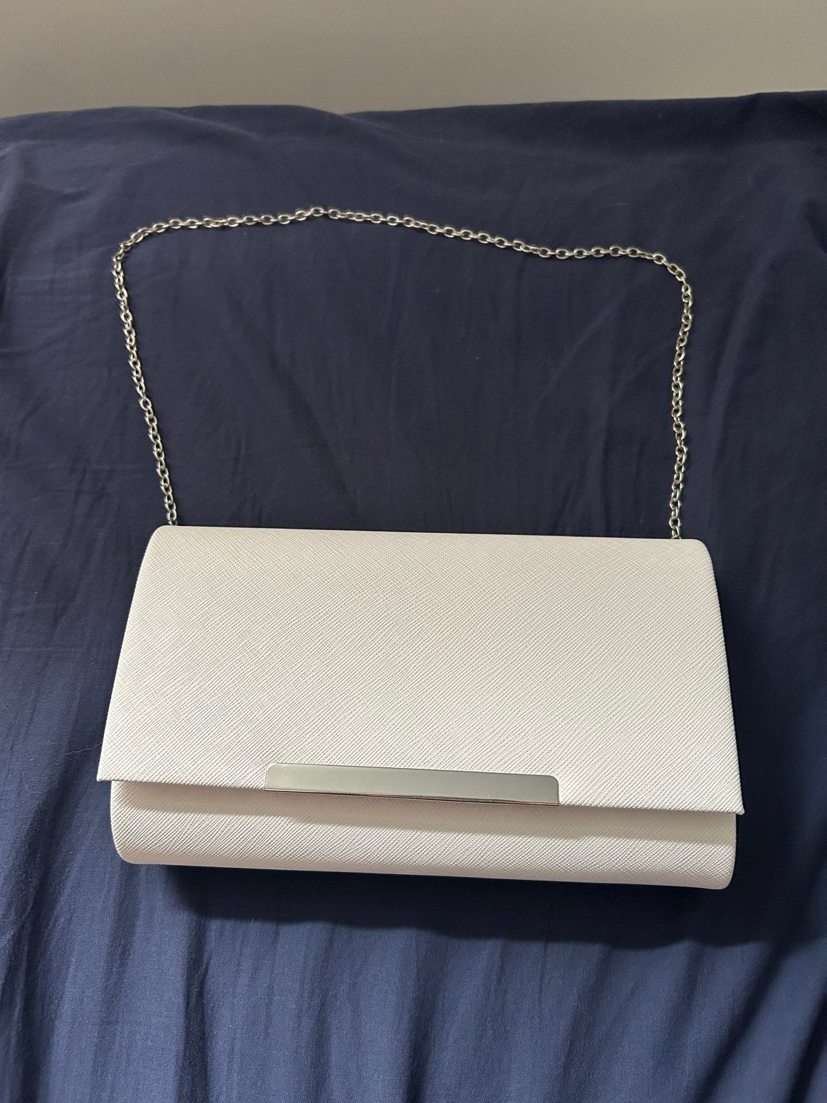 1x gebruikte (trouw) clutch creme kleurig, Ophalen of Verzenden, Zo goed als nieuw, Wit, Avondtasje