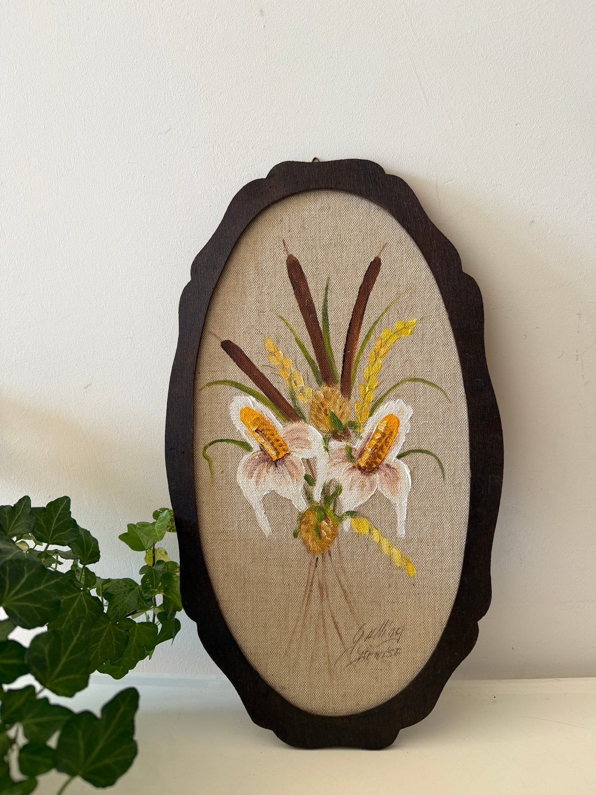Beschilderd wanddoek boeket, Ophalen of Verzenden