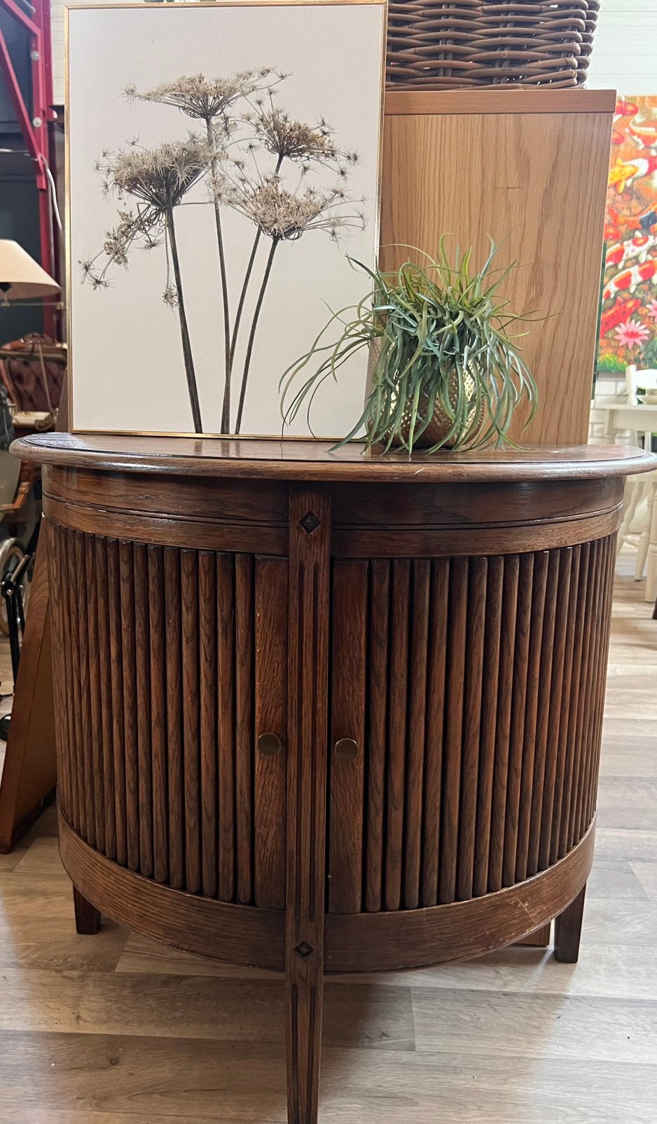 Unieke Blikvanger! Vintage Half-Rond Kastje, Ophalen
