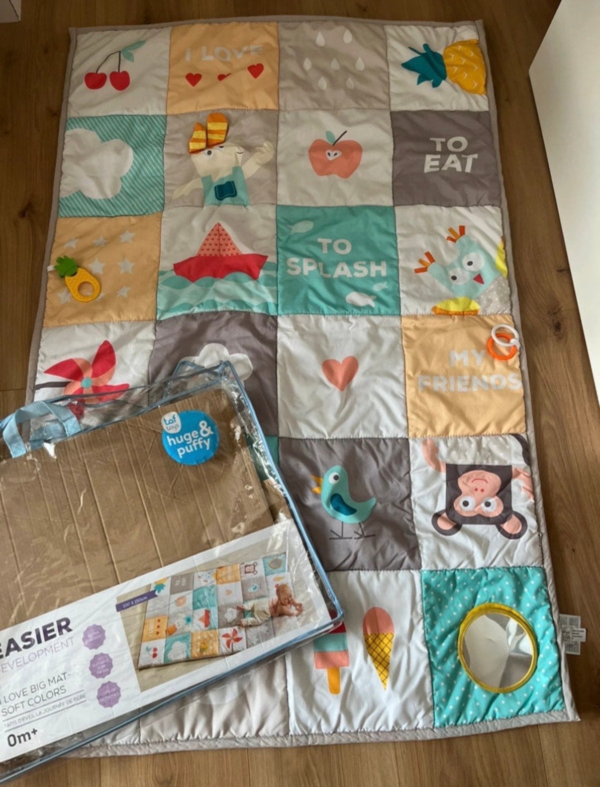 Extra groot Taf Toys Speelkleed 'I Love Big Mat' - 100x150cm, Ophalen of Verzenden, Zo goed als nieuw, Speelkleed, Met geluid