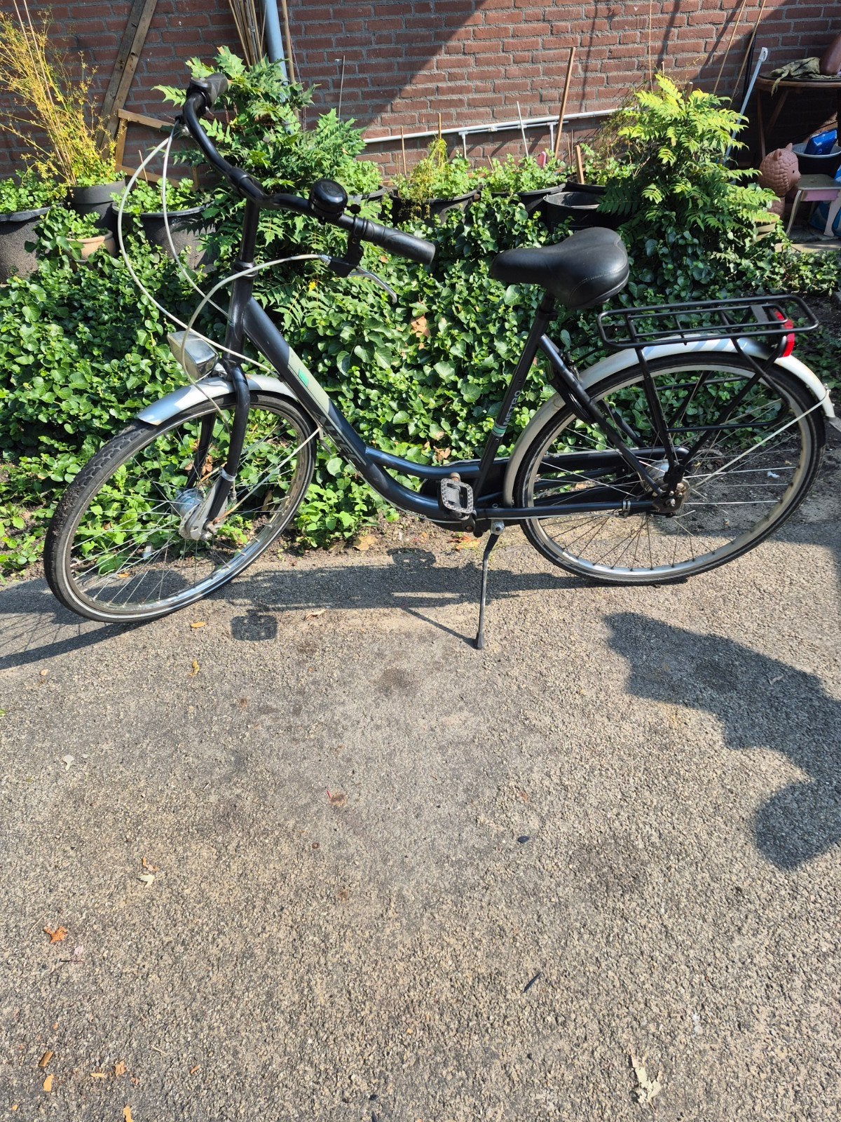 Damesfiets met lage instap en bagagedrager, Fietsen en Brommers, Fietsen | Dames | Damesfietsen, Overige merken, Terugtraprem