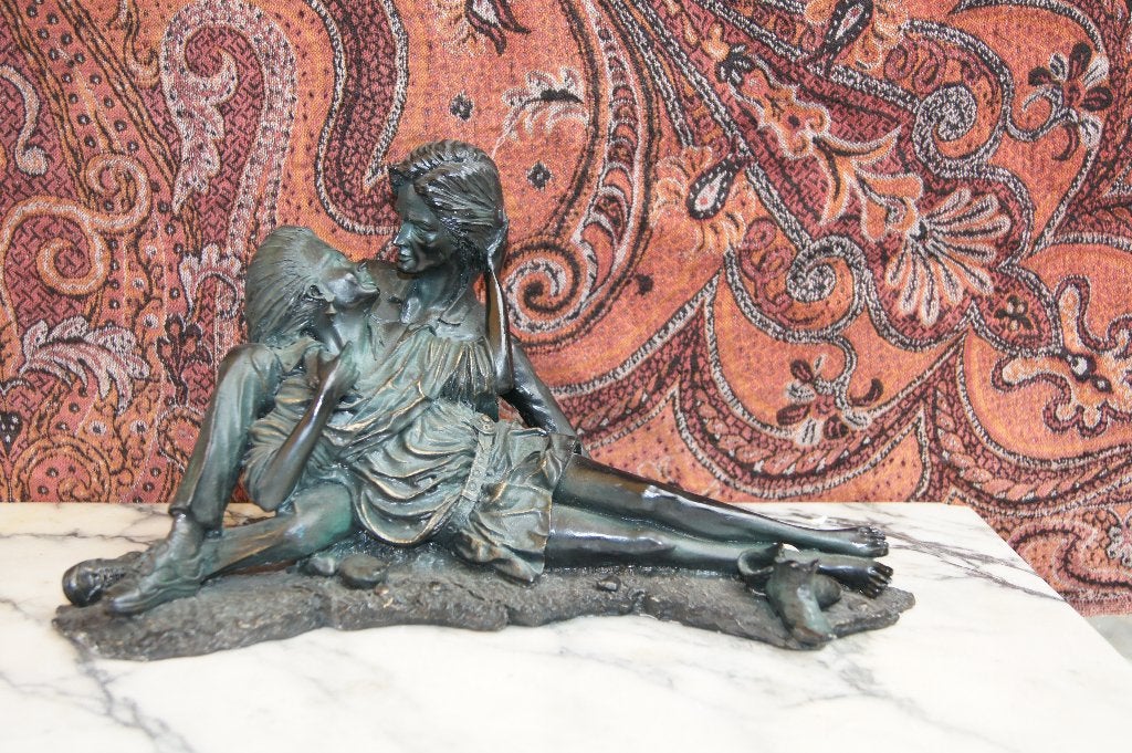 Liggend kopel ( Romantische kunst, Ophalen of Verzenden, Composieten, Beeld